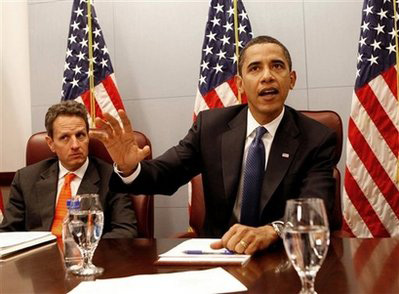 Tim Geithner et Barack Obama